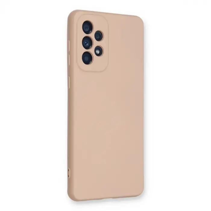 Samsung Galaxy A73 5g Kılıf Nano İçi Kadife Silikon - Pudra