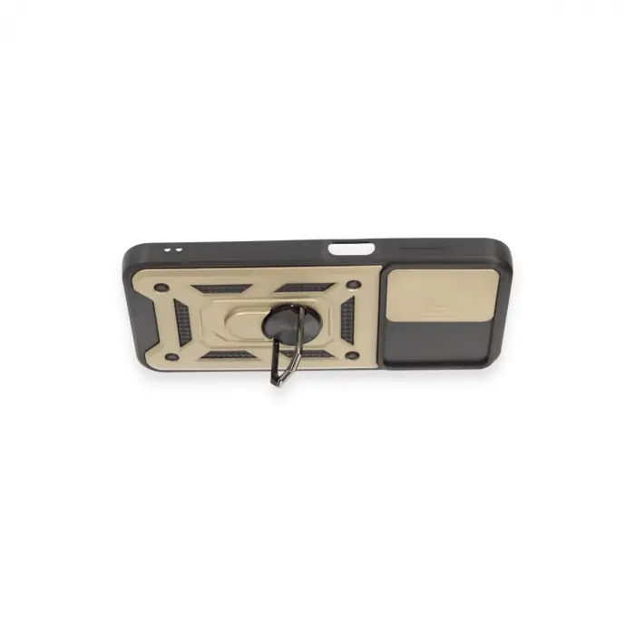 Samsung Galaxy M14 5g Kılıf Pars Lens Yüzüklü Silikon - Gold