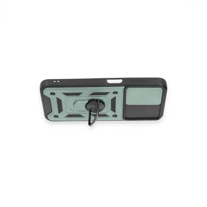 Samsung Galaxy M14 5g Kılıf Pars Lens Yüzüklü Silikon - Yeşil
