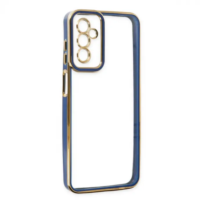 Samsung Galaxy M23 Kılıf Liva Lens Silikon - Mavi