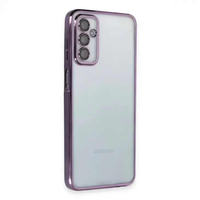 Samsung Galaxy M23 Kılıf Razer Lensli Silikon - Mor