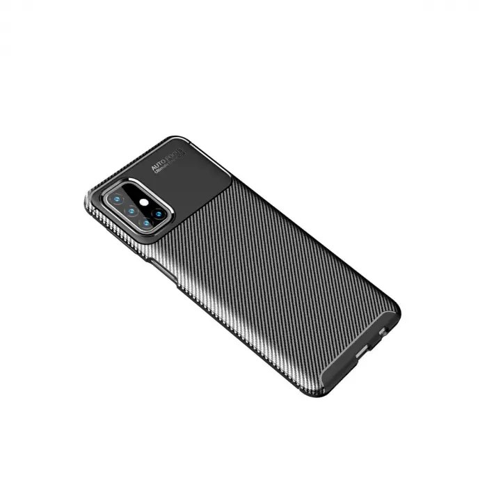 Samsung Galaxy M31s Kılıf Auto Focus Karbon Kapak - Siyah