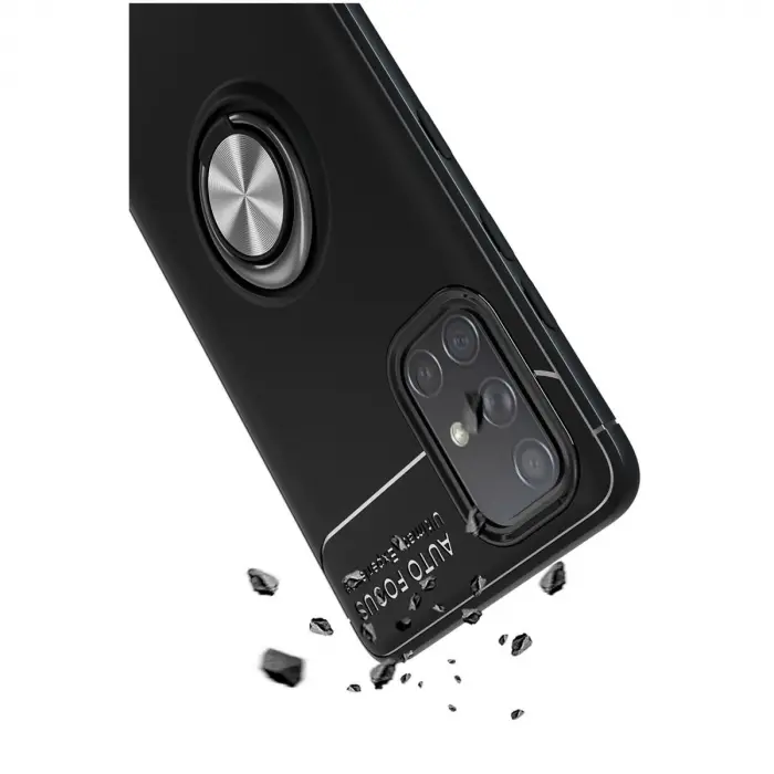 Samsung Galaxy M31s Kılıf Range Yüzüklü Silikon - Kırmızı