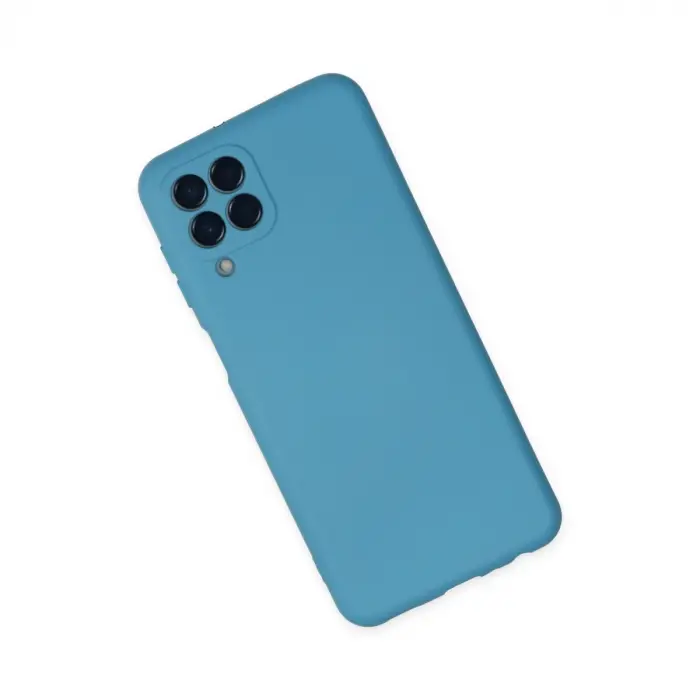 Samsung Galaxy M33 Kılıf Nano İçi Kadife Silikon - Mavi