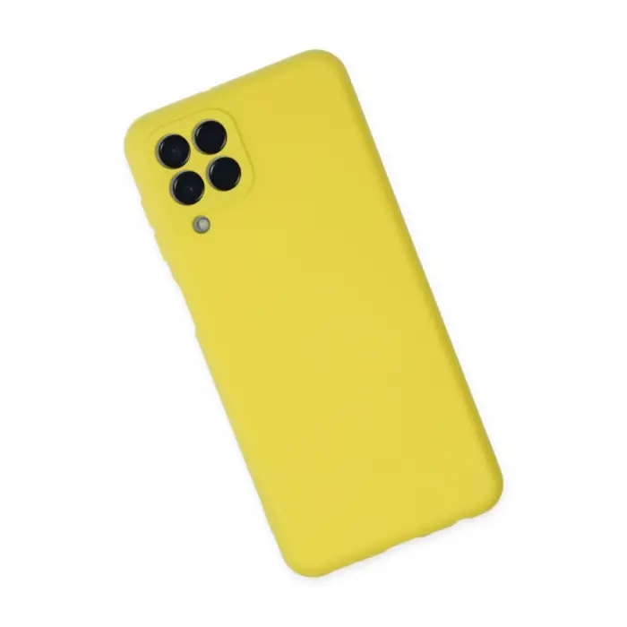 Samsung Galaxy M33 Kılıf Nano İçi Kadife Silikon - Sarı