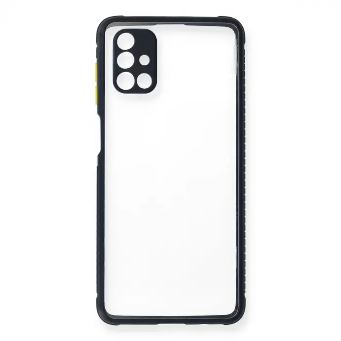 Samsung Galaxy M51 Kılıf Miami Şeffaf Silikon - Lacivert