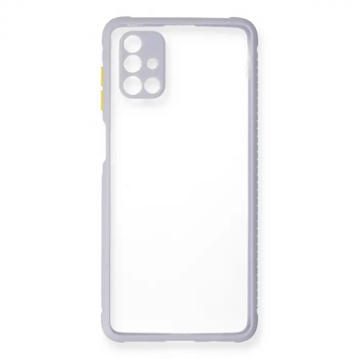 Samsung Galaxy M51 Kılıf Miami Şeffaf Silikon - Lila