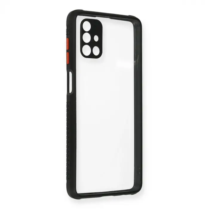 Samsung Galaxy M51 Kılıf Miami Şeffaf Silikon - Siyah