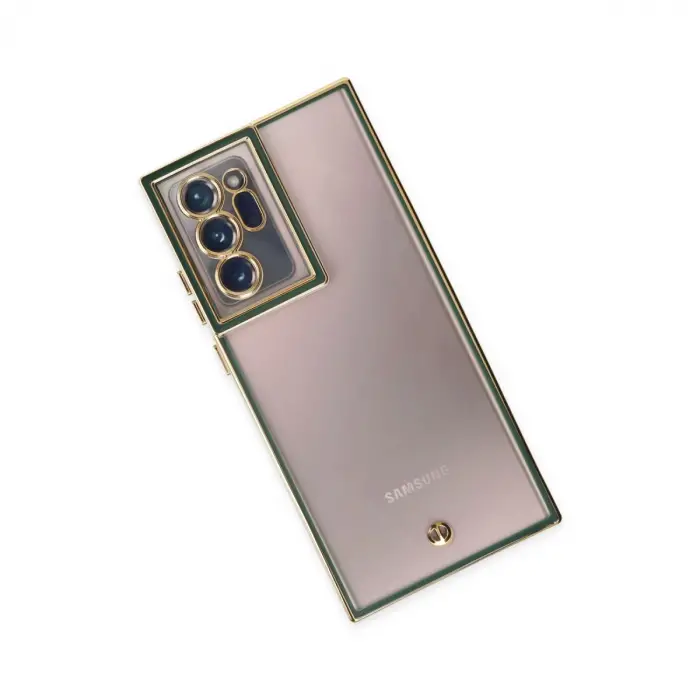 Samsung Galaxy Note 20 Ultra Kılıf Liva Lens Silikon - Yeşil