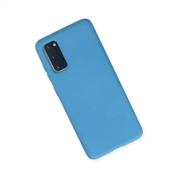 Samsung Galaxy S20 Plus Kılıf Nano İçi Kadife Silikon - Mavi