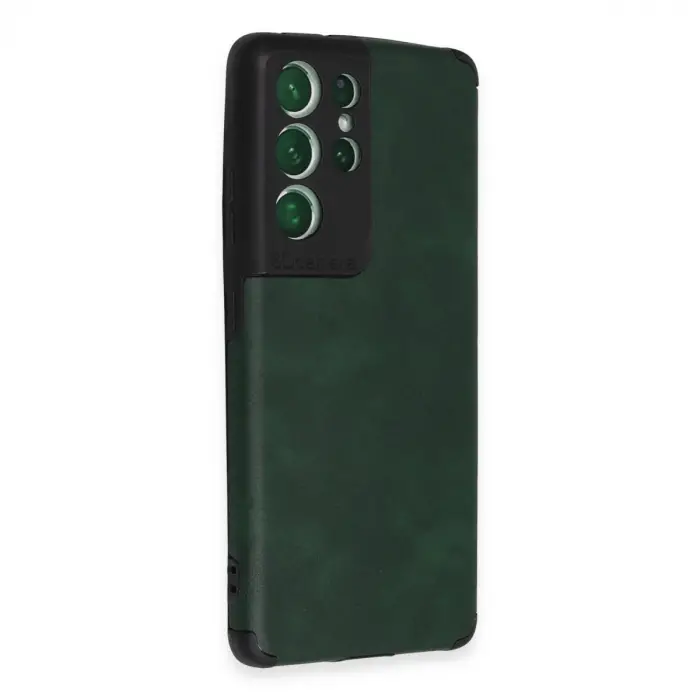 Samsung Galaxy S21 Ultra Kılıf Loop Deri Silikon - Yeşil