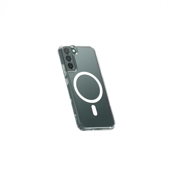 Samsung Galaxy S22 Kılıf Magneticsafe Şeffaf Silikon - Şeffaf