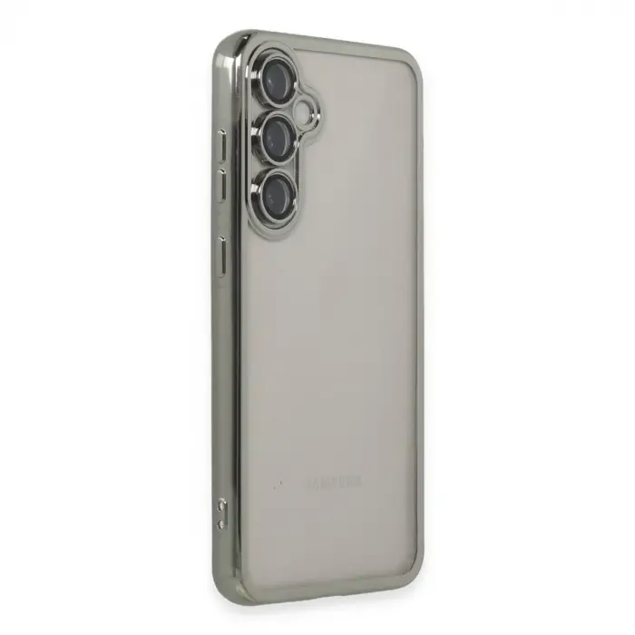 Samsung Galaxy S23 Fe Kılıf Razer Lensli Silikon - Gümüş