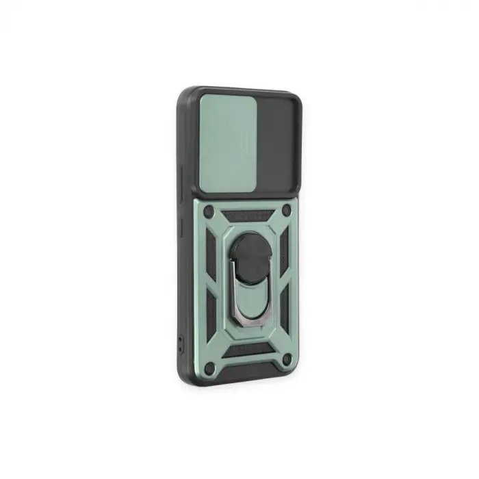 Samsung Galaxy S23 Kılıf Pars Lens Yüzüklü Silikon - Yeşil