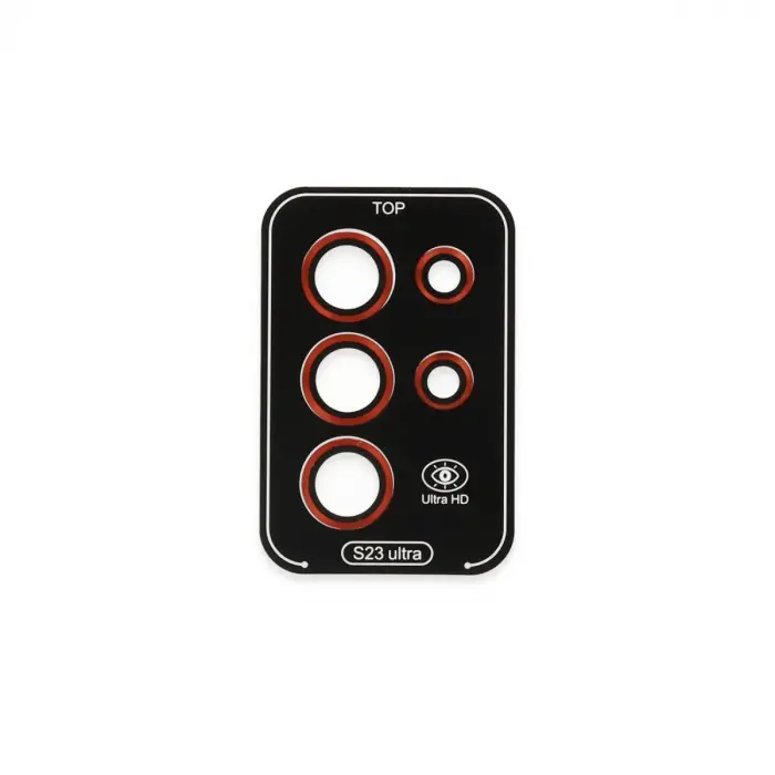 Samsung Galaxy S23 Ultra Valdez Metal Kamera Lens - Kırmızı