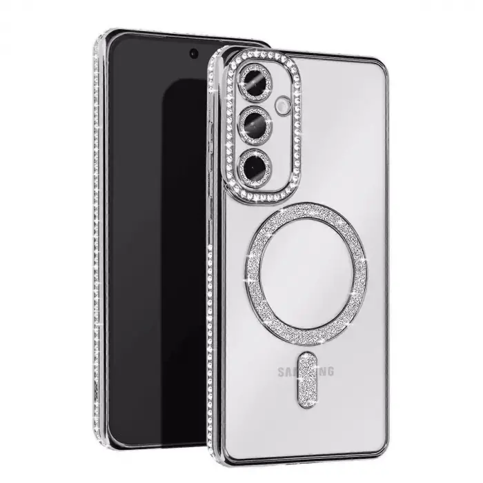 Samsung Galaxy S24 Fe Joke Simli Magneticsafe Kılıf - Gümüş