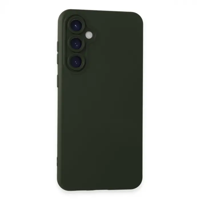 Samsung Galaxy S24 Kılıf Nano İçi Kadife Silikon - Koyu Yeşil