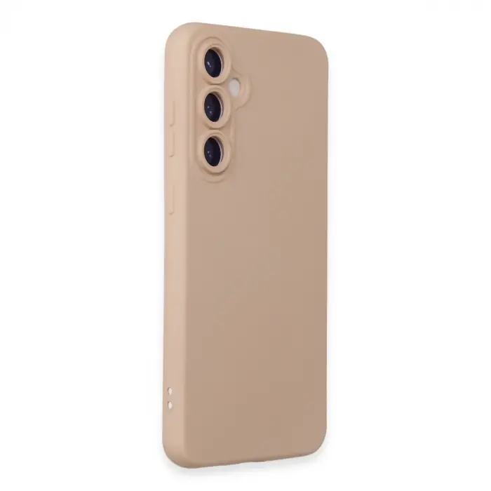 Samsung Galaxy S24 Kılıf Nano İçi Kadife Silikon - Pudra