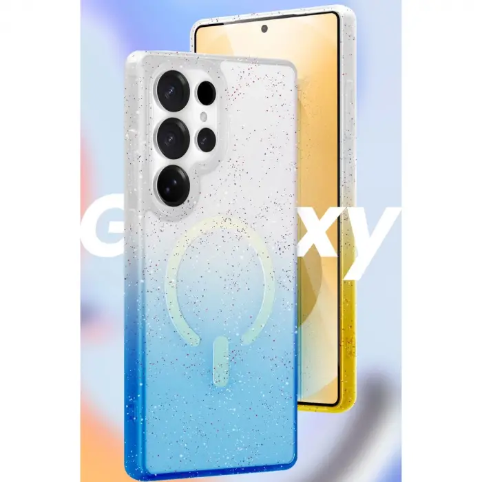 Samsung Galaxy S24 Ultra Pummel Shiny Magsafe Kapak - Mavi