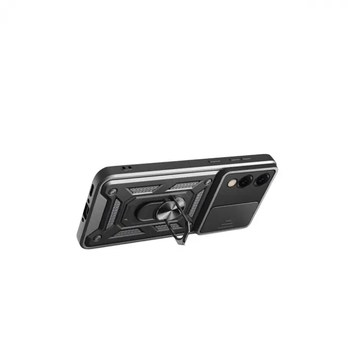 Samsung Galaxy S25 Edge Pars Lens Yüzüklü Silikon - Siyah