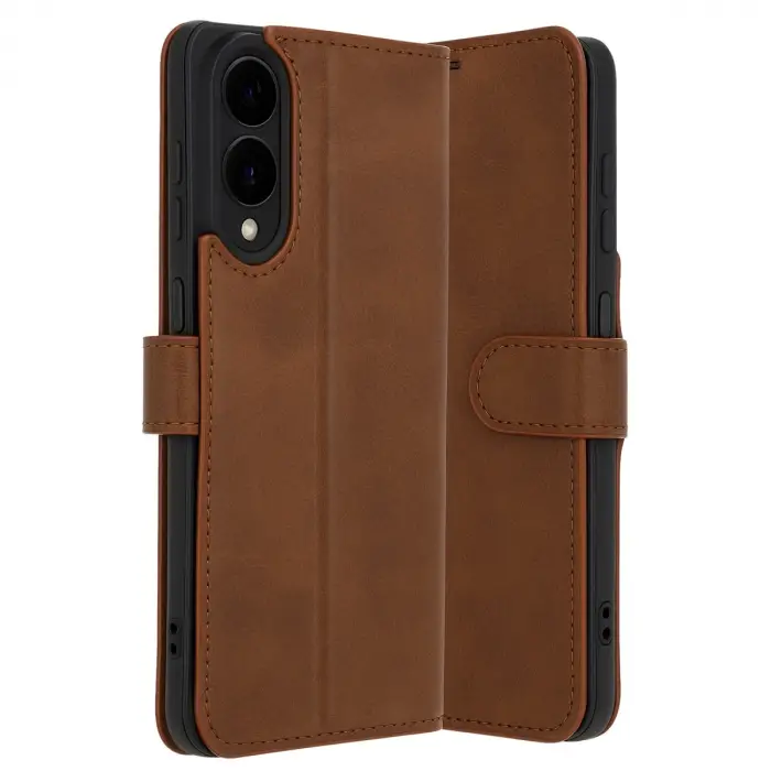 Samsung Galaxy S25 Edge Trend S Plus Kapaklı Kılıf - Taba