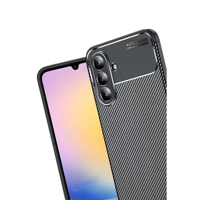 Samsung Galaxy S25 Fe Auto Focus Karbon Kapak - Siyah