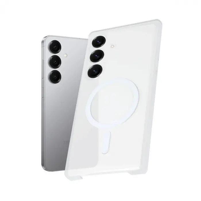 Samsung Galaxy S25 Plus Kılıf Pc Zara Magsafe Şeffaf Kılıf - Şeffaf