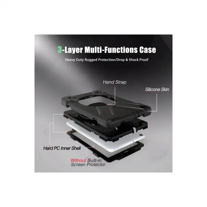 Samsung Galaxy T290 Tab A 8 Kılıf Amazing Tablet Kapak - Siyah