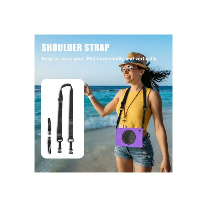 Samsung Galaxy T500 Tab A7 10.4 Kılıf Amazing Tablet Kapak - Mor