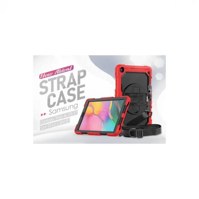 Samsung Galaxy T510 Tab A 10.1 Kılıf Pars Tablet Kapak - Kırmızı