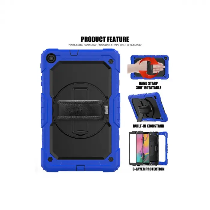 Samsung Galaxy T510 Tab A 10.1 Kılıf Pars Tablet Kapak - Mavi