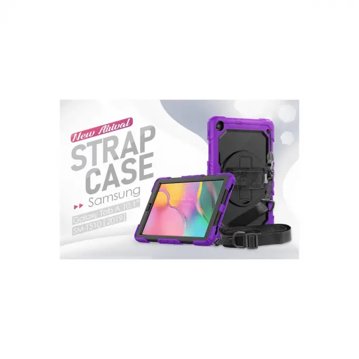 Samsung Galaxy T510 Tab A 10.1 Kılıf Pars Tablet Kapak - Mor