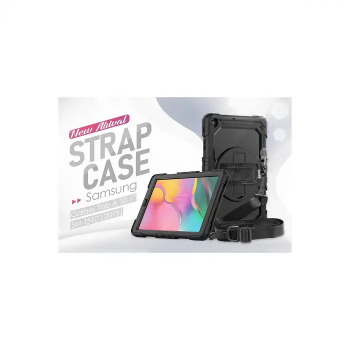 Samsung Galaxy T510 Tab A 10.1 Kılıf Pars Tablet Kapak - Siyah