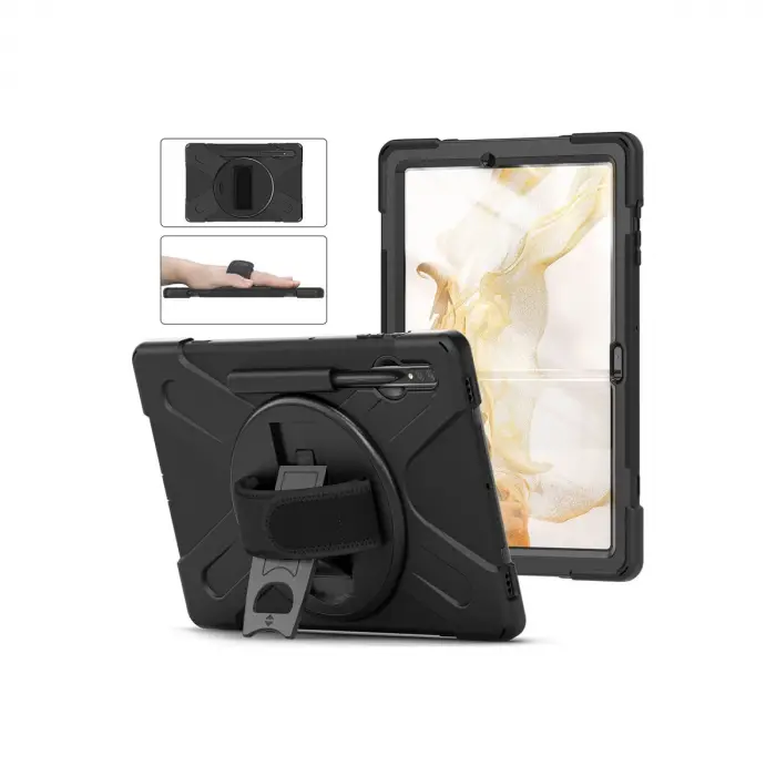 Samsung Galaxy T737 Tab S7 Fe 12.4 Kılıf Amazing Tablet Kapak - Siyah