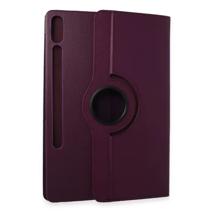 Samsung Galaxy X610 Tab S9 Fe Plus 12.4 Kılıf 360 Tablet Deri Kılıf - Mürdüm