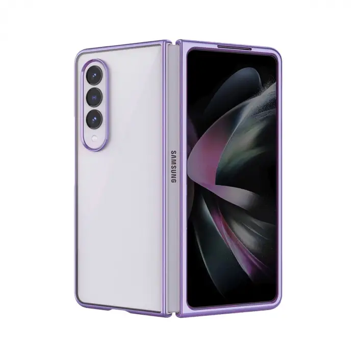 Samsung Galaxy Z Fold 4 Kılıf Fold Element Kapak - Mor