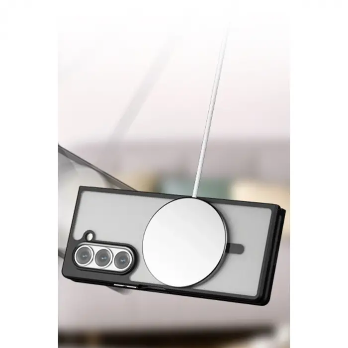 Samsung Galaxy Z Fold 5 Kılıf Blur Fold Magsafe Kapak - Siyah