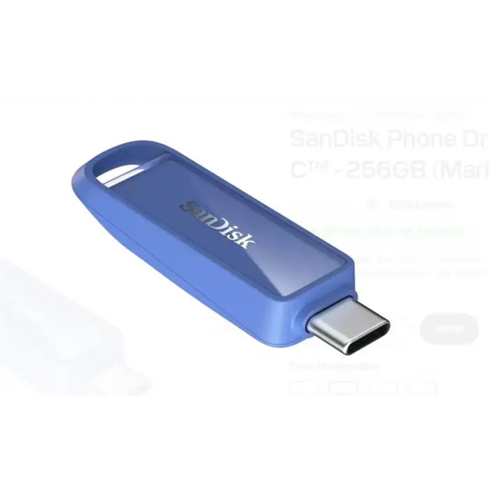 Sandisk SDIXS0N-256G-GN6ND 256GB Phone Drive with USB-C-128GB (Maritime Blue) Flash Bellek (KDO)