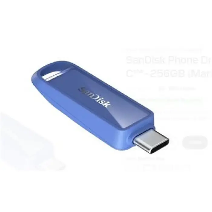 Sandisk SDIXS0N-256G-GN6ND 256GB Phone Drive with USB-C-128GB (Maritime Blue) Flash Bellek (KDO)