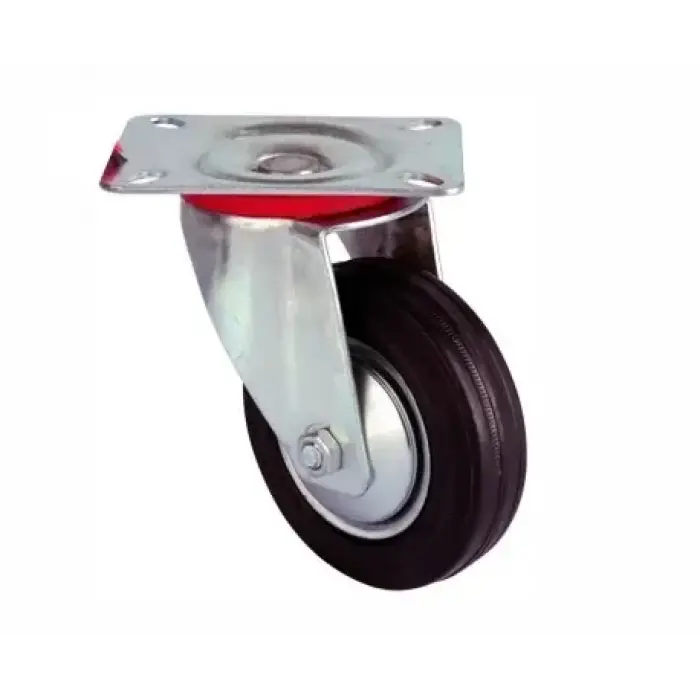 Servis Tekeri - Tablalı Siyah Döner - Çap 150 Mm