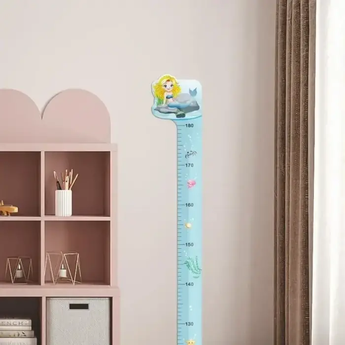 Sevimli Sarı Zürafa   Yeşil Dinazor   Deniz Kızı   Roket  Ağaç Boy Ölçüsü Sticker