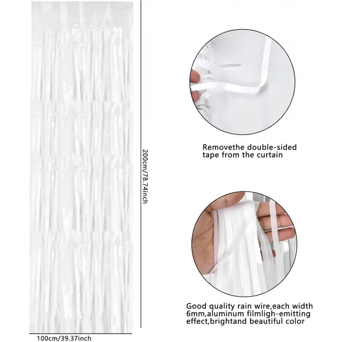 Soft Beyaz Renk Duvar Ve Kapı Perdesi İthal 100x200 Cm