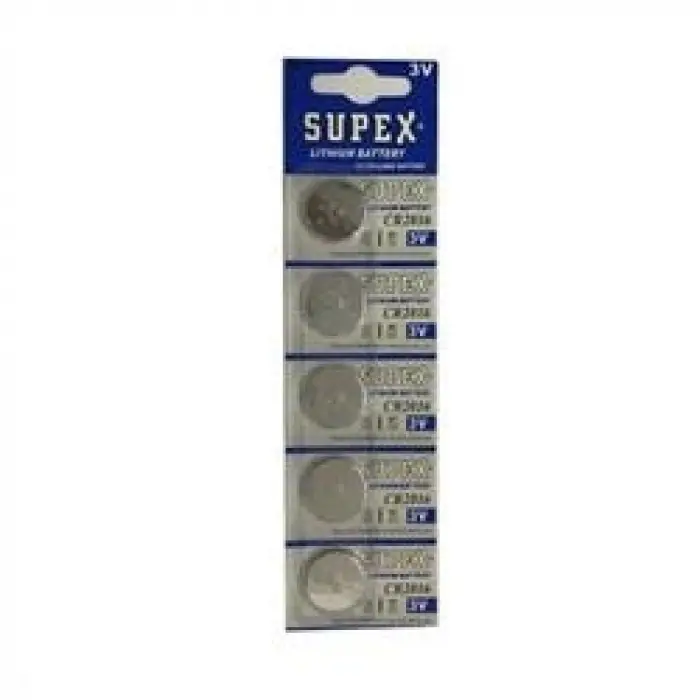 Supex Cr2016 3V Lityum 5Li Blister Pil (KDO)