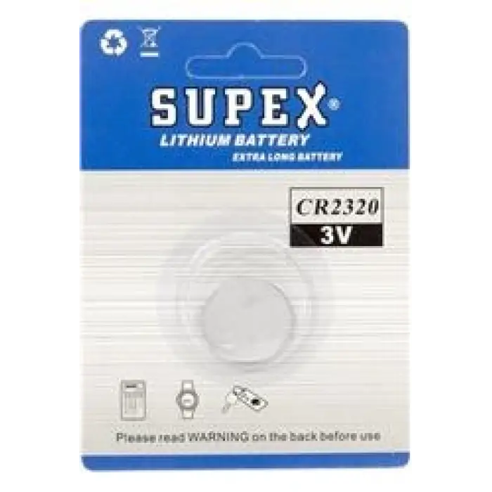 Supex CR2320 3V Lityum Tekli Paket Pil (KDO)