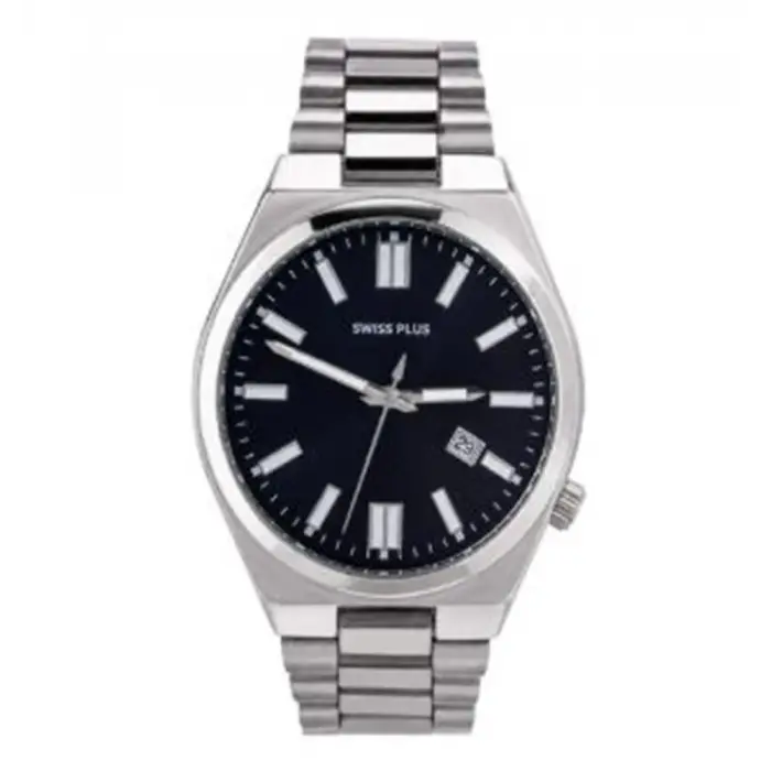 Swiss Plus Man Watch Basic Seri Model-1 ST3533AGS Black-Silver(Kol Saati) (KDO)