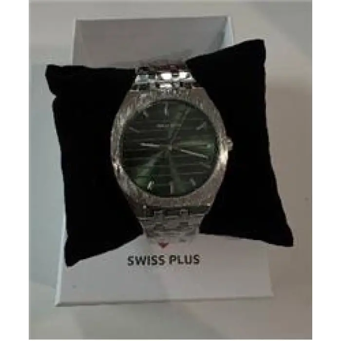 Swiss Plus Man Watch Basic Seri Model-5 ST2302AGP Green-Silver(Kol Saati) (KDO)