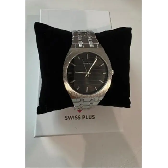 Swiss Plus Man Watch Basic Seri Model-6 ST2302AGP Black-Silver(Kol Saati) (KDO)