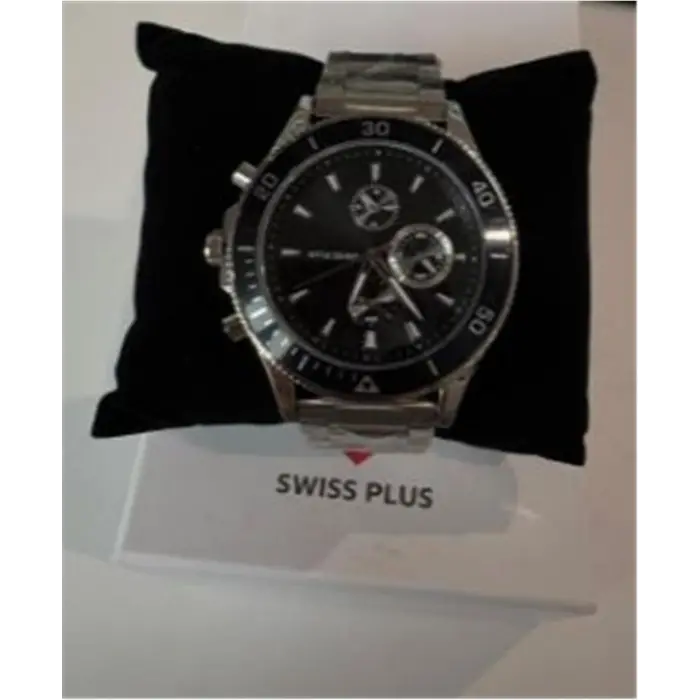 Swiss Plus Man Watch Basic Seri Model-7 ST3504AGS Lüx Black-Silver(Kol Saati) (KDO)