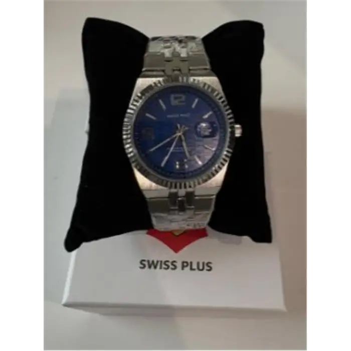 Swiss Plus Man Watch Premium Seri Model-1 ST3442AGS Blue-Silver