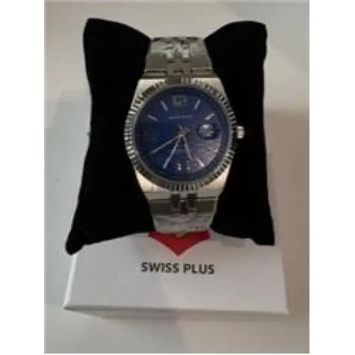 Swiss Plus Man Watch Premium Seri Model-1 ST3442AGS Blue-Silver